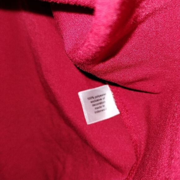 Lane Bryant Red Faux Wrap Blouse - Picture 7 of 9